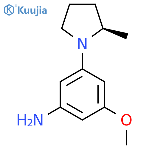 (R)-3-Methoxy-5-(2-methylpyrrolidin-1-YL)aniline structure
