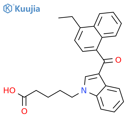 5-[3-(4-ethyl-1-naphthoyl)-1h-indol-1-yl]pentanoic Acid structure