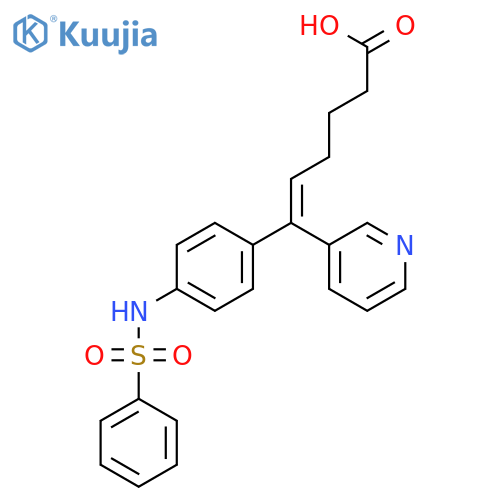 5-Hexenoic acid, 6-[4-[(phenylsulfonyl)amino]phenyl]-6-(3-pyridinyl)- structure