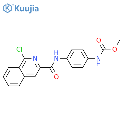 methyl N-[4-(1-chloroisoquinoline-3-amido)phenyl]carbamate structure