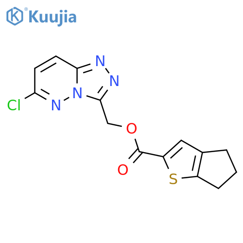 {6-chloro-[1,2,4]triazolo[4,3-b]pyridazin-3-yl}methyl 4H,5H,6H-cyclopenta[b]thiophene-2-carboxylate structure