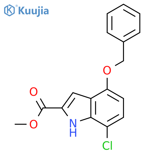 methyl 4-(benzyloxy)-7-chloro-1H-indole-2-carboxylate structure