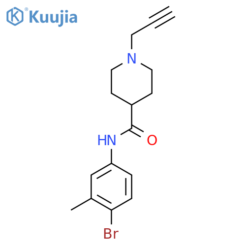 N-(4-bromo-3-methylphenyl)-1-(prop-2-yn-1-yl)piperidine-4-carboxamide structure