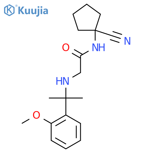 N-(1-cyanocyclopentyl)-2-{[2-(2-methoxyphenyl)propan-2-yl]amino}acetamide structure
