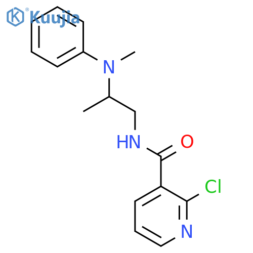 2-chloro-N-{2-[methyl(phenyl)amino]propyl}pyridine-3-carboxamide structure