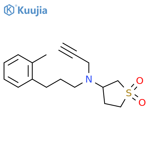 3-{[3-(2-Methylphenyl)propyl](prop-2-yn-1-yl)amino}-1lambda6-thiolane-1,1-dione structure