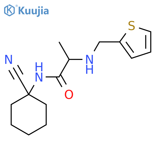 N-(1-cyanocyclohexyl)-2-{(thiophen-2-yl)methylamino}propanamide structure