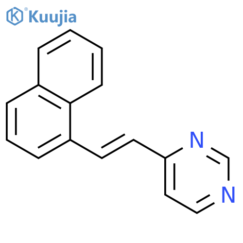 Pyrimidine, 4-[2-(1-naphthalenyl)ethenyl]- structure