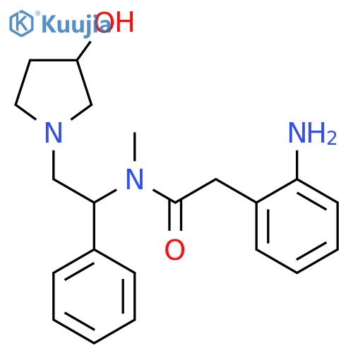 Benzeneacetamide,2-amino-N-[(1S)-2-[(3S)-3-hydroxy-1-pyrrolidinyl]-1-phenylethyl]-N-methyl- structure