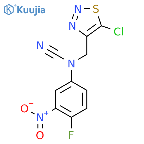N-(5-chloro-1,2,3-thiadiazol-4-yl)methyl-N-cyano-4-fluoro-3-nitroaniline structure