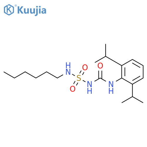 Urea, N-[2,6-bis(1-methylethyl)phenyl]-N'-[(hexylamino)sulfonyl]- structure