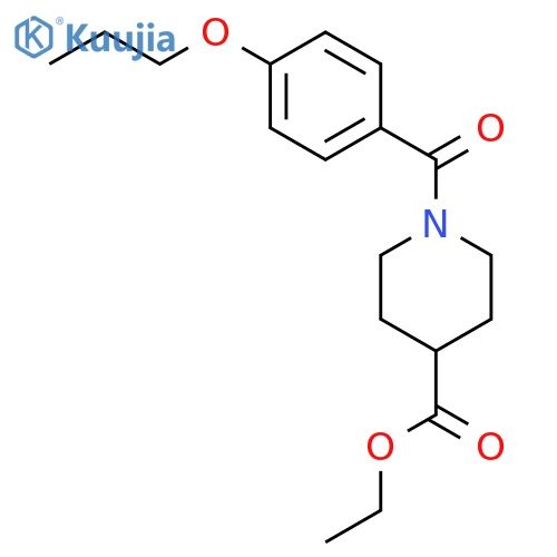 4-Piperidinecarboxylic acid, 1-(4-propoxybenzoyl)-, ethyl ester structure
