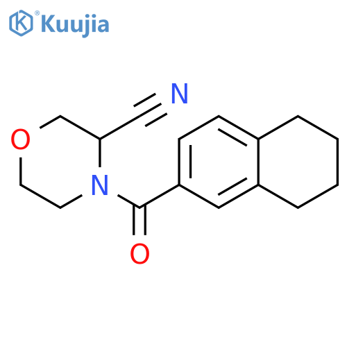 4-(5,6,7,8-tetrahydronaphthalene-2-carbonyl)morpholine-3-carbonitrile structure