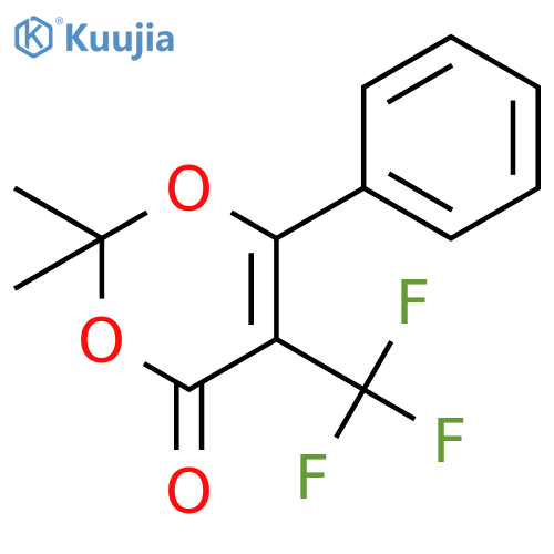 4H-1,3-Dioxin-4-one, 2,2-dimethyl-6-phenyl-5-(trifluoromethyl)- structure