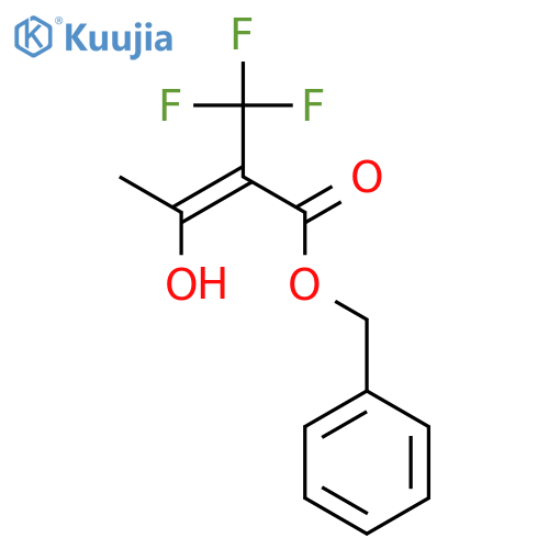 2-Butenoic acid, 3-hydroxy-2-(trifluoromethyl)-, phenylmethyl ester structure