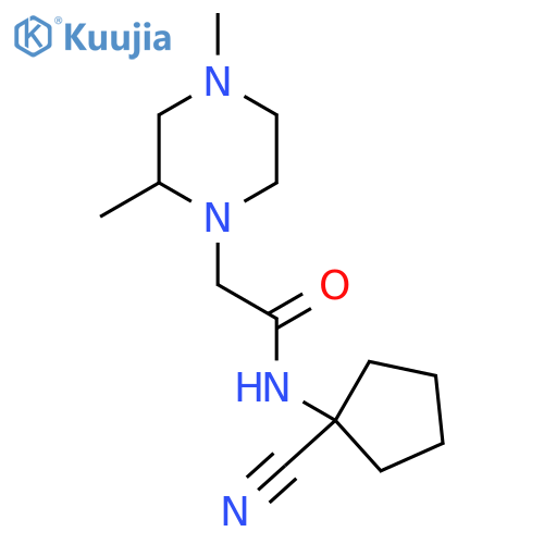 N-(1-cyanocyclopentyl)-2-(2,4-dimethylpiperazin-1-yl)acetamide structure