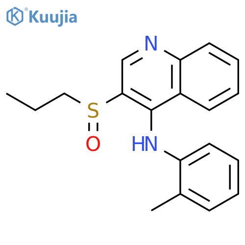 4-Quinolinamine, N-(2-methylphenyl)-3-(propylsulfinyl)- structure