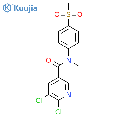 5,6-dichloro-N-(4-methanesulfonylphenyl)-N-methylpyridine-3-carboxamide structure