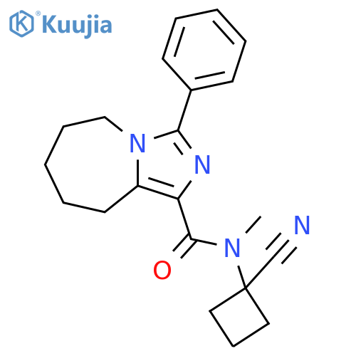 5H-Imidazo[1,5-a]azepine-1-carboxamide, N-(1-cyanocyclobutyl)-6,7,8,9-tetrahydro-N-methyl-3-phenyl- structure