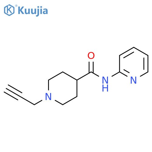 1-(prop-2-yn-1-yl)-N-(pyridin-2-yl)piperidine-4-carboxamide structure