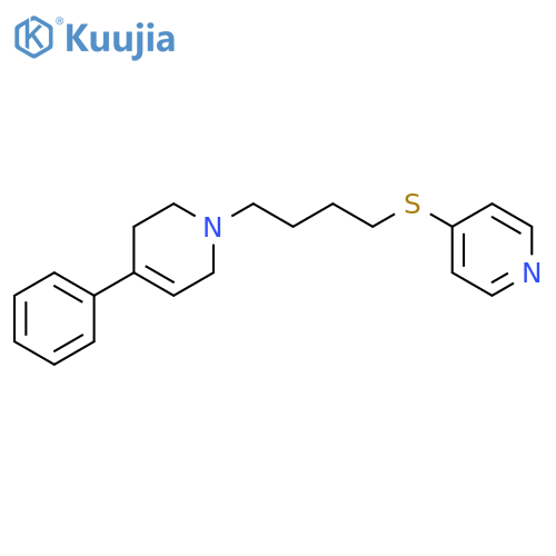 Pyridine, 1,2,3,6-tetrahydro-4-phenyl-1-[4-(4-pyridinylthio)butyl]- structure