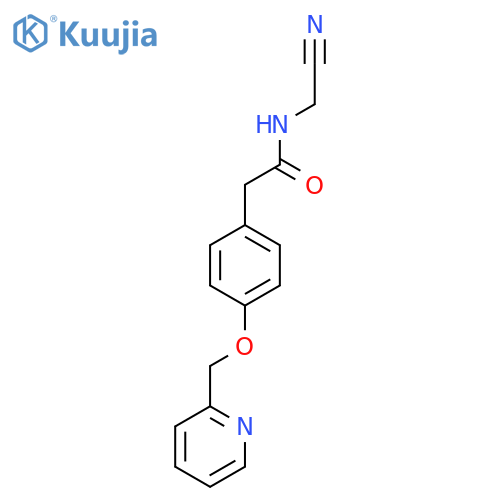 N-(cyanomethyl)-2-{4-[(pyridin-2-yl)methoxy]phenyl}acetamide structure