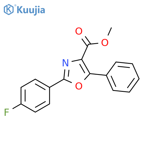 METHYL 2-(4-FLUOROPHENYL)-5-PHENYLOXAZOLE-4-CARBOXYLATE structure