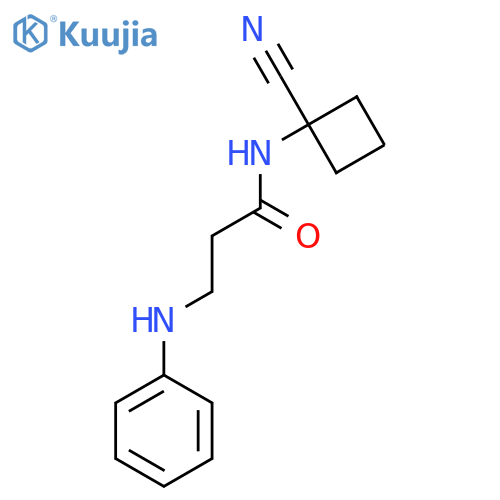 N-(1-cyanocyclobutyl)-3-(phenylamino)propanamide structure