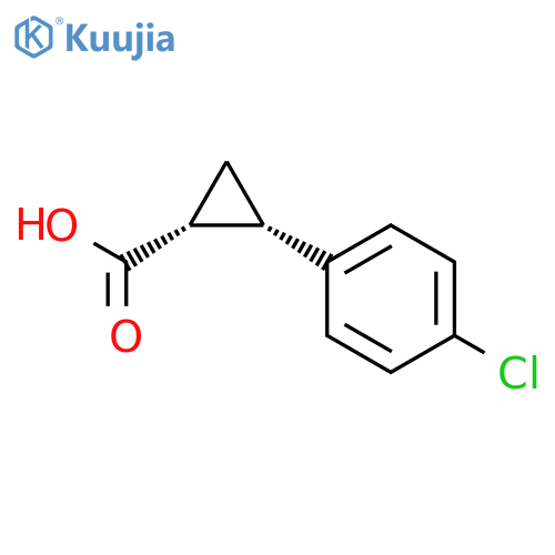 Cyclopropanecarboxylic acid, 2-(4-chlorophenyl)-, cis- structure
