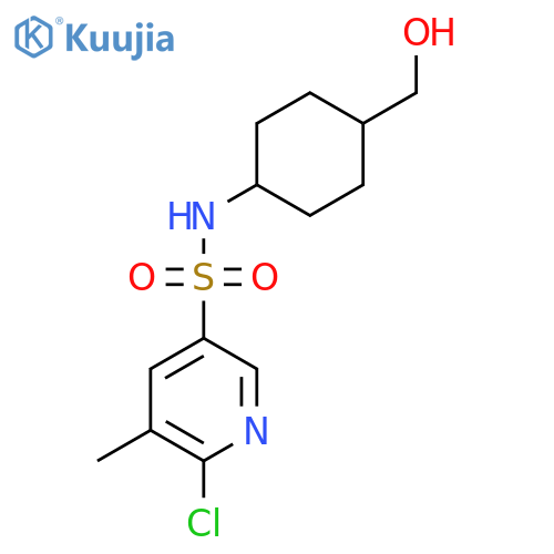 6-chloro-5-methyl-N-[(1s,4s)-4-(hydroxymethyl)cyclohexyl]pyridine-3-sulfonamide structure