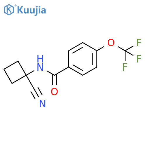 N-(1-cyanocyclobutyl)-4-(trifluoromethoxy)benzamide structure