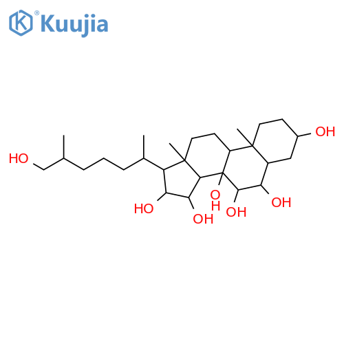 (25S)-5alpha-cholestane-3beta,6alpha,7alpha,8,15alpha,16beta,26-heptaol structure