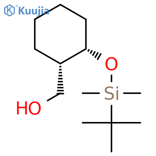 Cyclohexanemethanol, 2-[[(1,1-dimethylethyl)dimethylsilyl]oxy]-, cis- structure