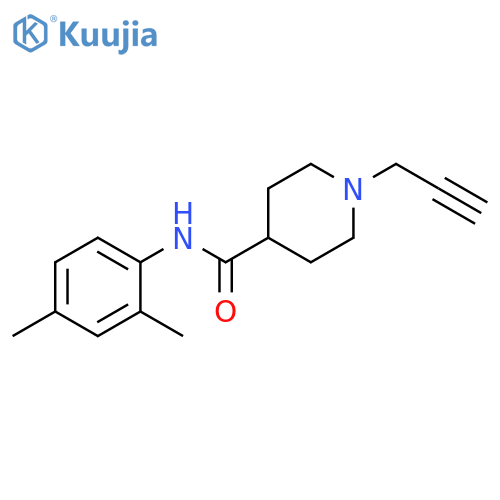 N-(2,4-dimethylphenyl)-1-(prop-2-yn-1-yl)piperidine-4-carboxamide structure