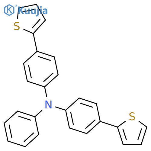 N-Phenyl-4-(thiophen-2-yl)-N-[4-(thiophen-2-yl)phenyl]aniline structure