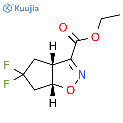 4H-Cyclopent[d]isoxazole-3-carboxylic acid, 5,5-difluoro-3a,5,6,6a-tetrahydro-, ethyl ester, (3aR,6aR)-rel- structure