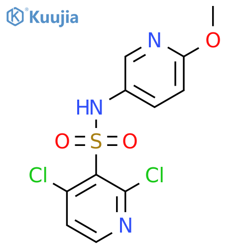 2,4-dichloro-N-(6-methoxypyridin-3-yl)pyridine-3-sulfonamide structure