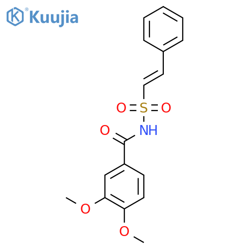 3,4-Dimethoxy-N-[(E)-2-phenylethenyl]sulfonylbenzamide structure
