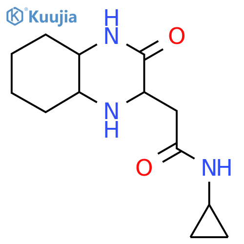 N-Cyclopropyl-2-(3-oxodecahydroquinoxalin-2-yl)acetamide structure