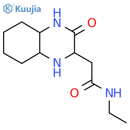 N-Ethyl-2-(3-oxodecahydroquinoxalin-2-yl)acetamide structure