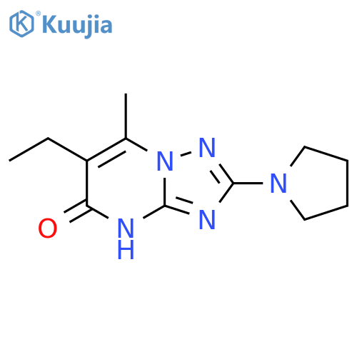 6-Ethyl-7-methyl-2-pyrrolidin-1-yl1,2,4triazolo1,5-apyrimidin-5(4H)-one structure