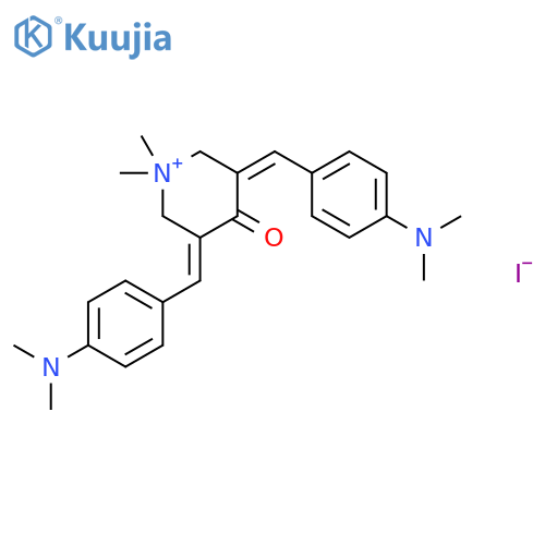 Piperidinium, 3,5-bis[[4-(dimethylamino)phenyl]methylene]-1,1-dimethyl-4-oxo-, iodide (1:1) structure