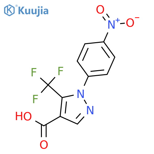 1-(4-Nitrophenyl)-5-(trifluoromethyl)pyrazole-4-carboxylic acid structure