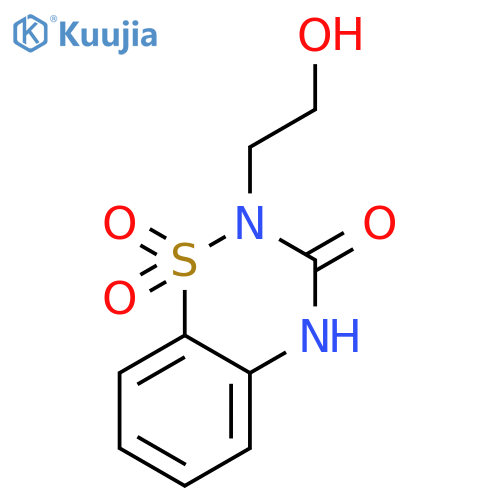 2H-1,2,4-Benzothiadiazin-3(4H)-one, 2-(2-hydroxyethyl)-, 1,1-dioxide structure