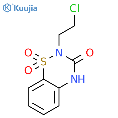 2H-1,2,4-Benzothiadiazin-3(4H)-one, 2-(2-chloroethyl)-, 1,1-dioxide structure