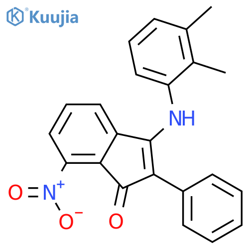 1H-Inden-1-one, 3-[(2,3-dimethylphenyl)amino]-7-nitro-2-phenyl- structure
