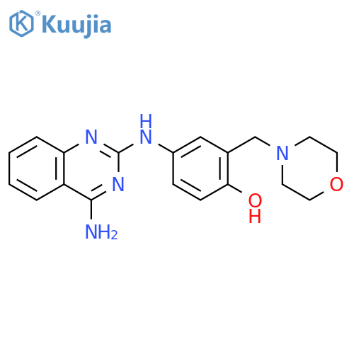 Phenol, 4-[(4-amino-2-quinazolinyl)amino]-2-(4-morpholinylmethyl)- structure