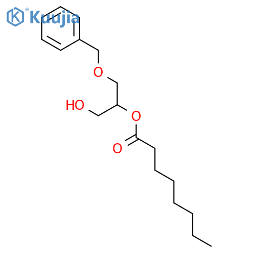 Octanoic acid, 1-(hydroxymethyl)-2-(phenylmethoxy)ethyl ester, (±)- structure