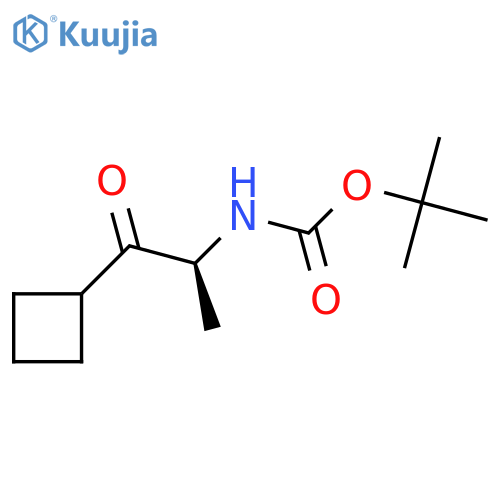 (S)-Tert-butyl1-cyclobutyl-1-oxopropan-2-ylcarbamate structure