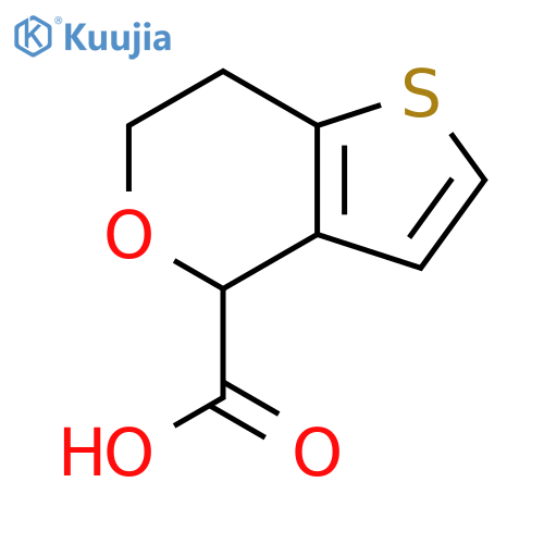 4H,6H,7H-thieno[3,2-c]pyran-4-carboxylic acid structure